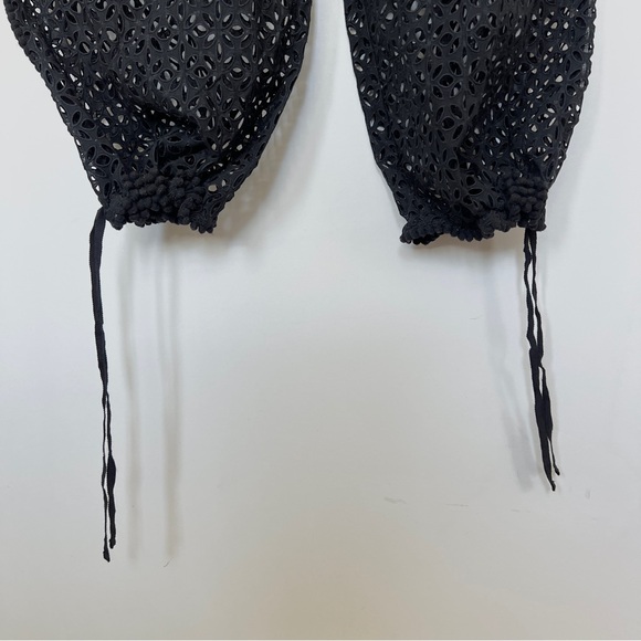 Wolford black sheer cotton eyelet cutout beach jumpsuit romper - Picture 10 of 10